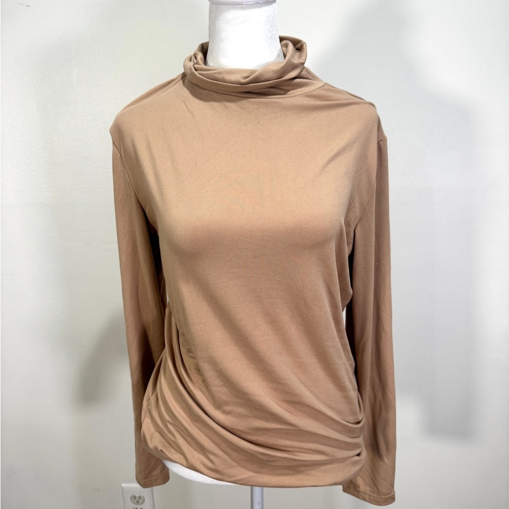 Turtleneck Tan Women's Top